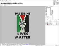 Palestine Lives Matter Embroidery File 4 size