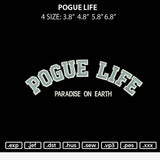 Pogue Life Embroidery File 4 size