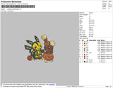 Pokemon Halloween Embroidery File 4 size