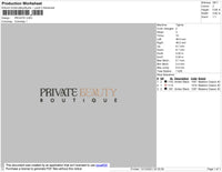 Private Beauty Embroidery File 4 size