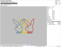 Playboy Colors Embroidery File 4 size