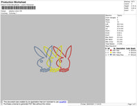 Playboy Colors Embroidery File 4 size