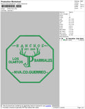 Ranchos Embroidery File 4 size