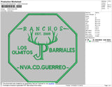 Ranchos Embroidery File 4 size