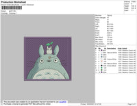 Totoro Embroidery File 4 size