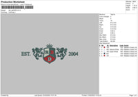 Rbd Est2004 Embroidery File 6 sizes