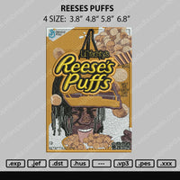 Reeses Puffs Embroidery File 4 size