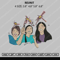 Reunit Embroidery File 4 size