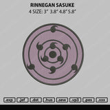 Rinnegan Sasuke Embroidery File 4 size