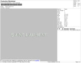 Saint Laurent Embroidery File 4 size