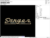 Sanger Embroidery File 4 size