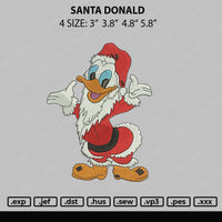 Santa Donald Embroidery File 4 size