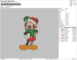 Santa Mickey Embroidery File 4 size