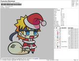 Santa Naruto Embroidery File 4 size