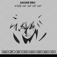Sasuke BW2 Embroidery File 4 size