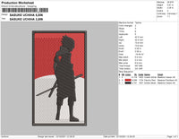 Sasuke Embroidery File 4 size