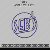 Sebs Small Embroidery File 4 size