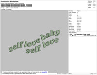 Self Love Baby V2 Embroidery File 4 size