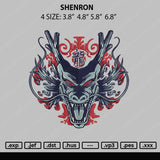 Shenron Embroidery File 4 size