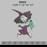 Shock Embroidery File 4 size