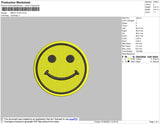 Smile Icon Embroidery File 3 size