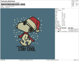 Snoopy Stay Cool Embroidery File 4 size