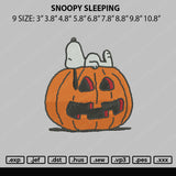 Snoopy Sleeping Embroidery File 9 size