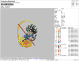 Son Goku V2 Embroidery File 4 size