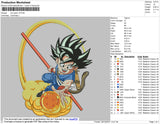 Son Goku V2 Embroidery File 4 size