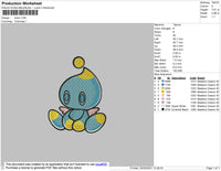 Sonic Embroidery File 4 size