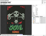 Soul King Embroidery File 4 size