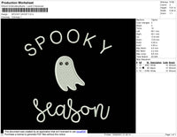 Spooky Ghost Embroidery File 5 size
