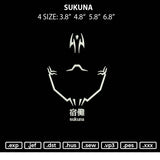 Sukuna Line Embroidery File 4 size