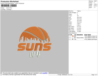 Suns Embroidery File 4 size