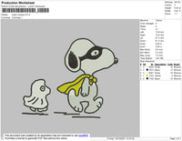 Super Snoopy Embroidery File 4 size