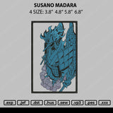 Susano Madara Embroidery File 4 size