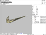 Swoosh Anime 02 Embroidery File 4 size