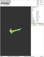 Nike Swoosh Melt Embroidery File 3 Size