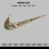 Swoosh Levi Embroidery File 4 size