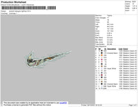 Swoosh Bakugou Lightning Embroidery File 4 size