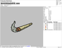 Swoosh Cigarrete Embroidery File 4 size