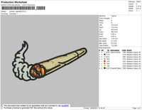 Swoosh Cigarrete Embroidery File 4 size