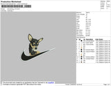 Swoosh Dog V15 Embroidery File 4 size