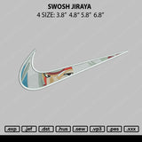 Swoosh Jiraya Embroidery File 4 size
