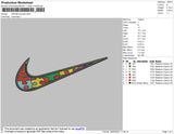 Swoosh Puzzle Embroidery File 4 size