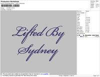 Sydney Text Embroidery File 4 size