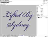 Sydney Text Embroidery File 4 size