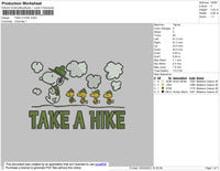Take A Hike Embroidery File 4 size