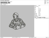 Tattoo Man Embroidery File 4 size