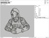 Tattoo Man Embroidery File 4 size